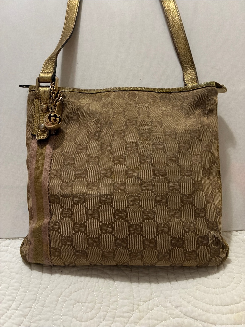 Gucci Brown GG Canvas Jolicoeur Crossbody Bag